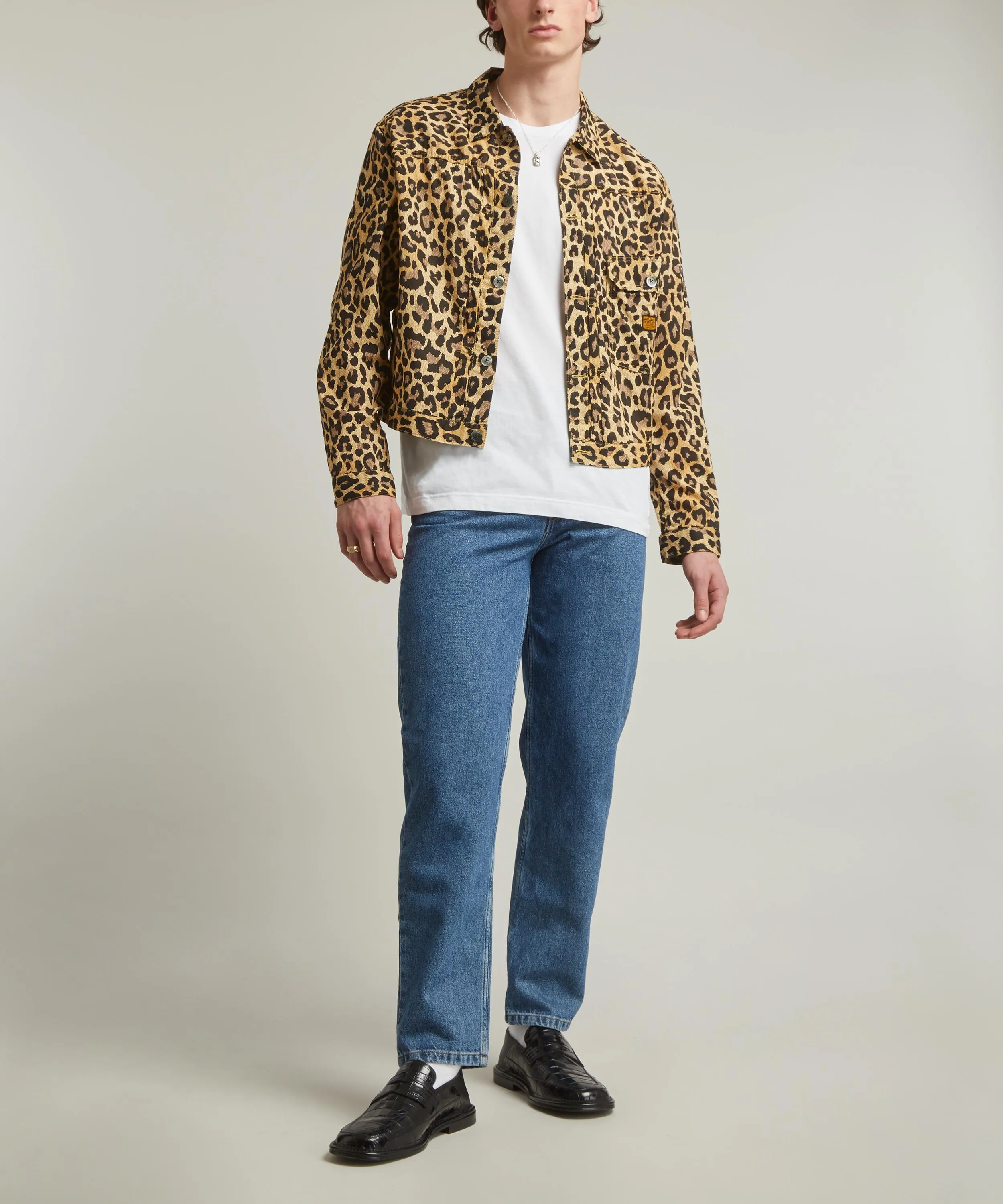 Leopard Print Cotton-Gauze 1st Jacket