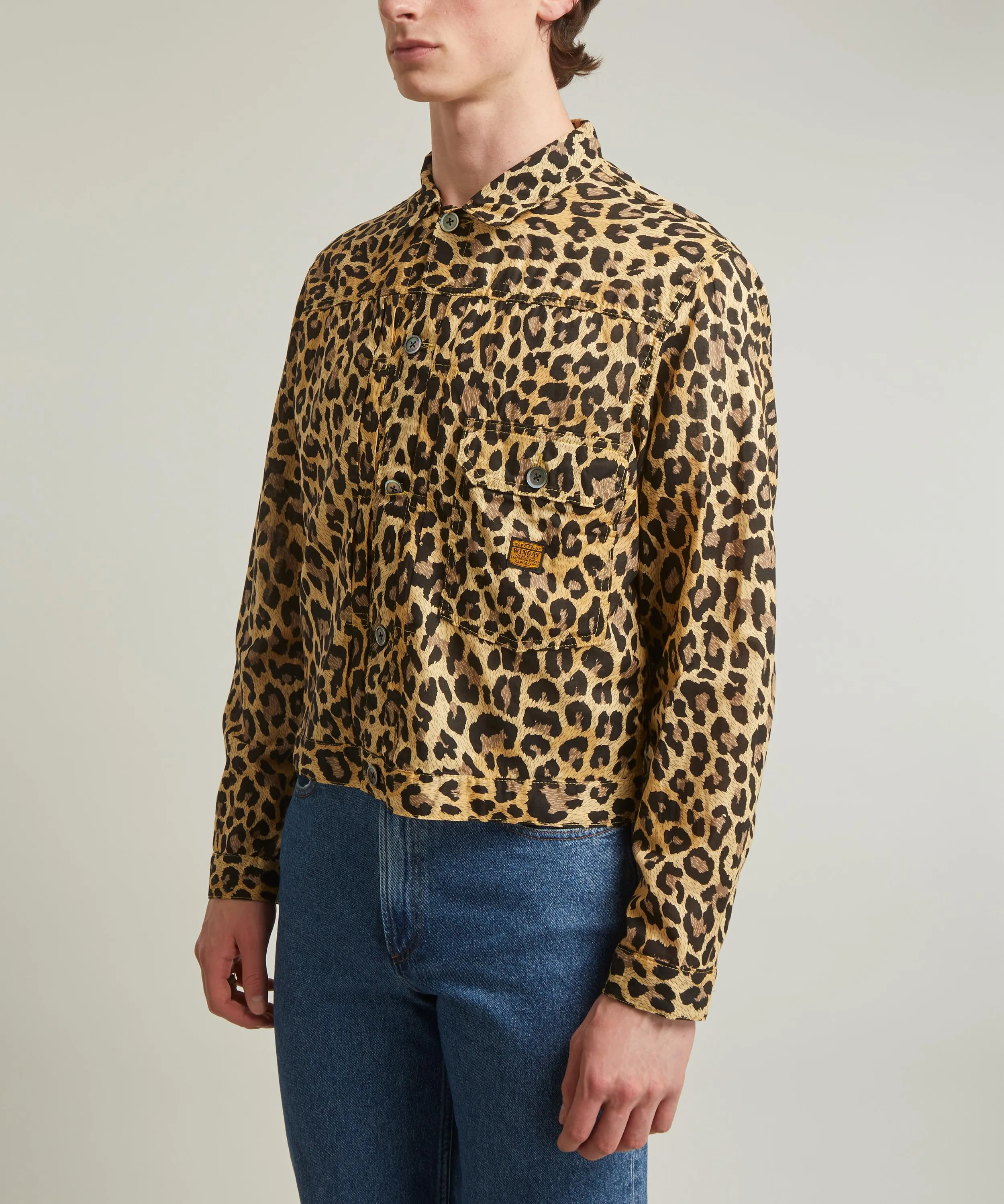 Leopard Print Cotton-Gauze 1st Jacket