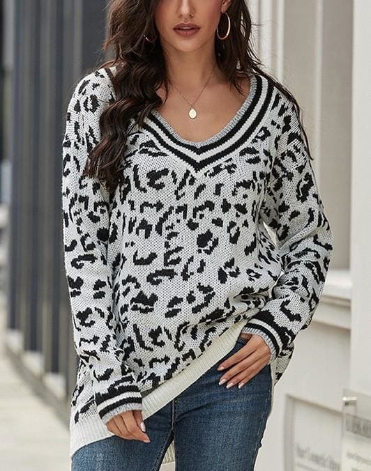 Leopard print sweater