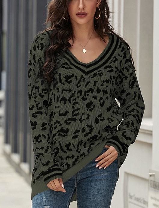 Leopard print sweater