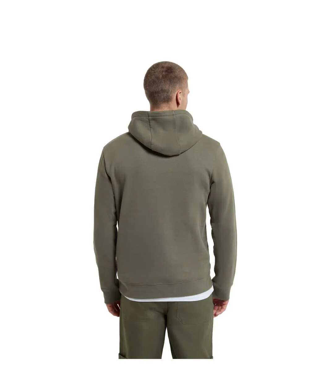 Mens driver organic hoodie khaki green Animal