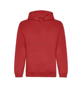 Mens organic hoodie fire red Awdis