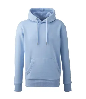 Mens organic hoodie light blue Anthem