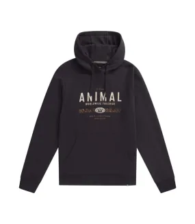 Mens river logo organic hoodie charcoal Animal