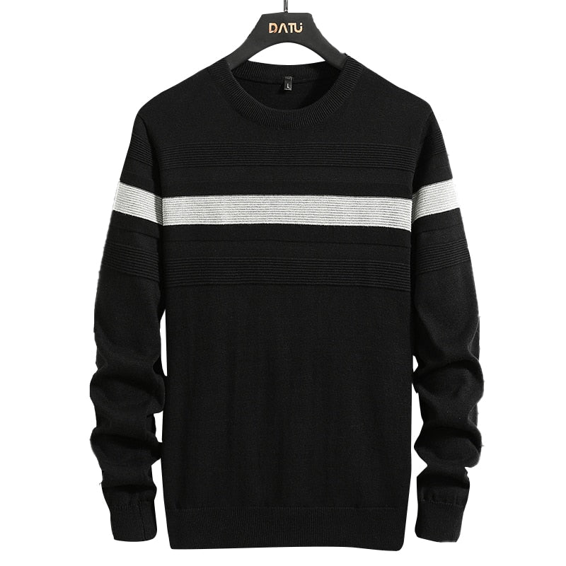 Men's Winter Fashion Cotton Jersey Jumper O-Neck Knitted Pullover