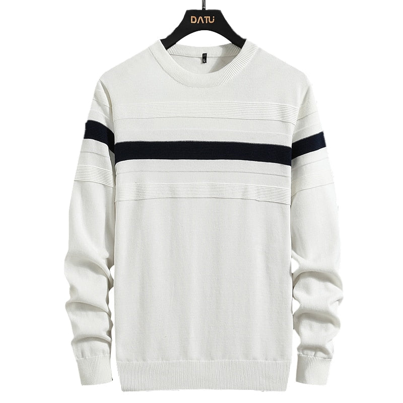 Men's Winter Fashion Cotton Jersey Jumper O-Neck Knitted Pullover