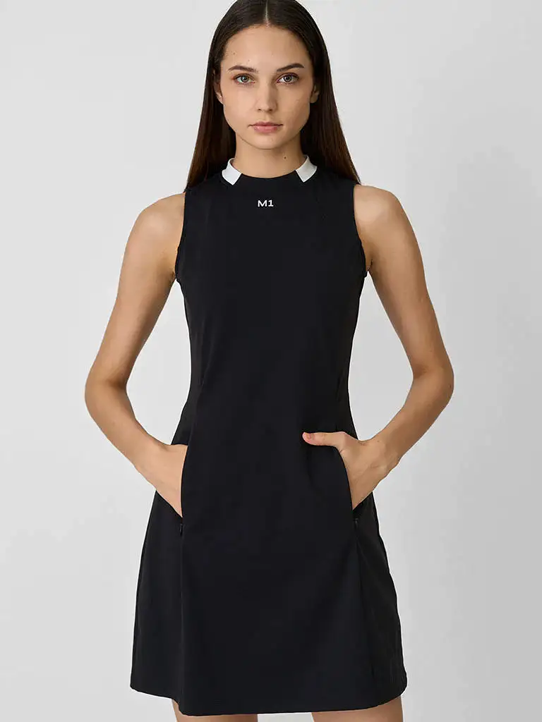 MINUS1 GOLF SLEEVELESS TURTLE NECK DRESS