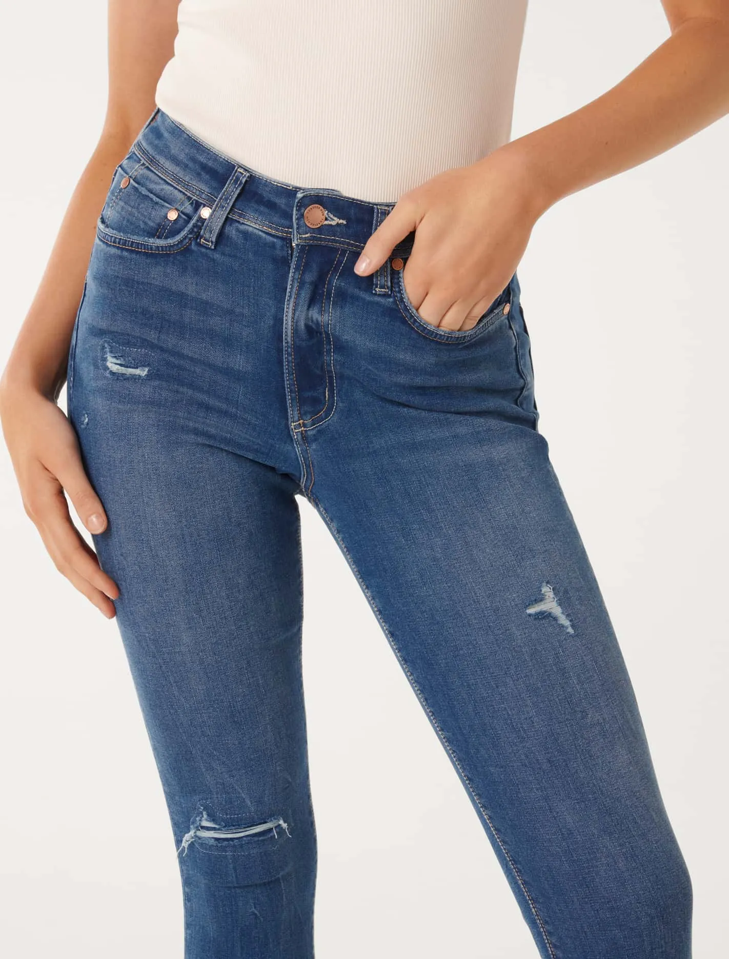 Nala Mid-Rise Ankle Skinny Jeans