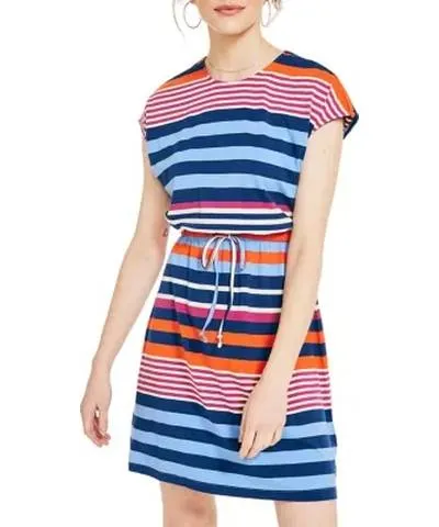 Nautica Women's Striped Twist Back Dress