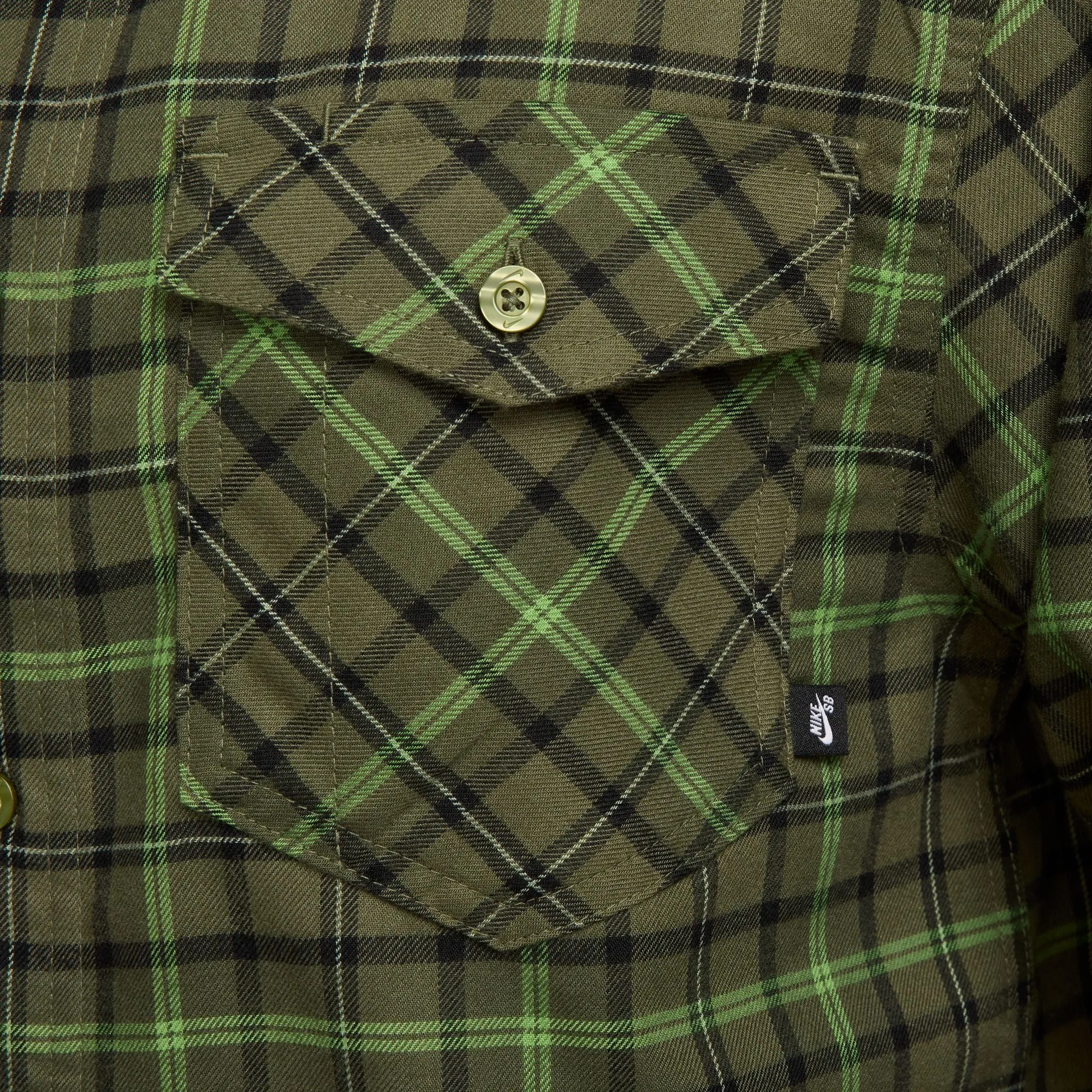 Nike SB Flannel Shirt Medium Olive/Cargo Khaki