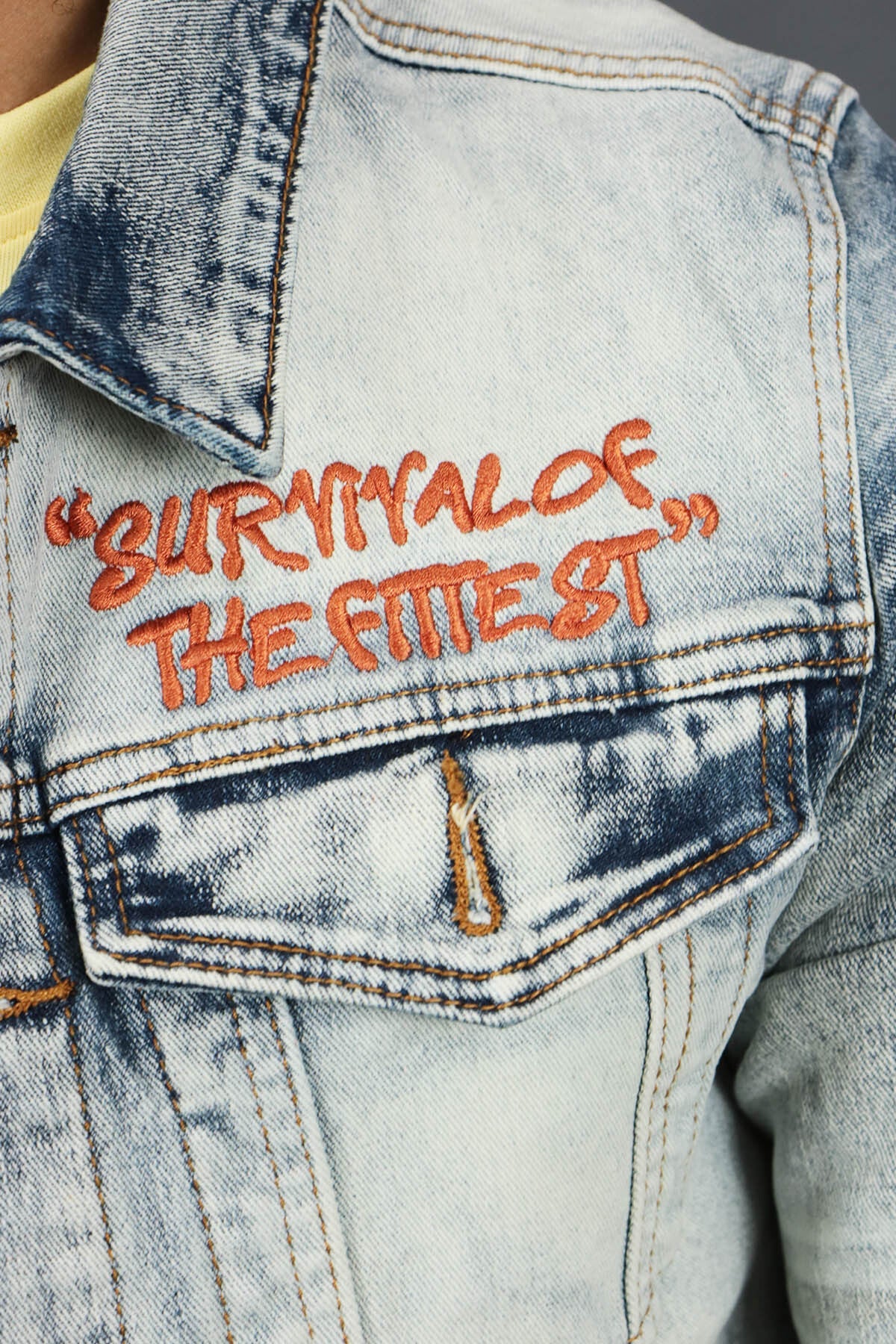 Only The Strong Custom Spray Painted Denim Jacket Motive Denim | Vintage