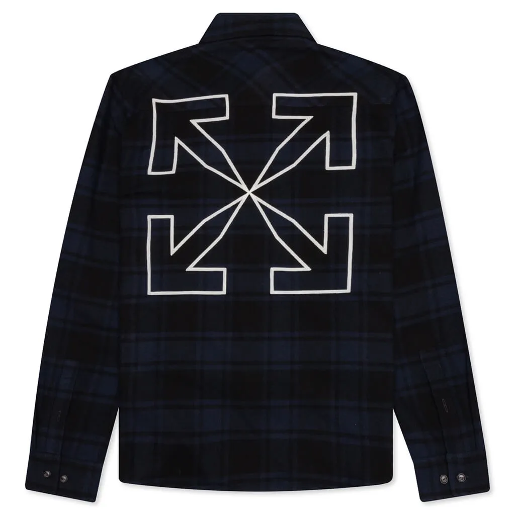 Outline Arr Flannel Shirt - Blue/White