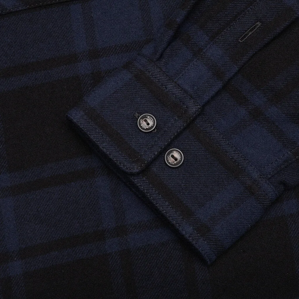 Outline Arr Flannel Shirt - Blue/White