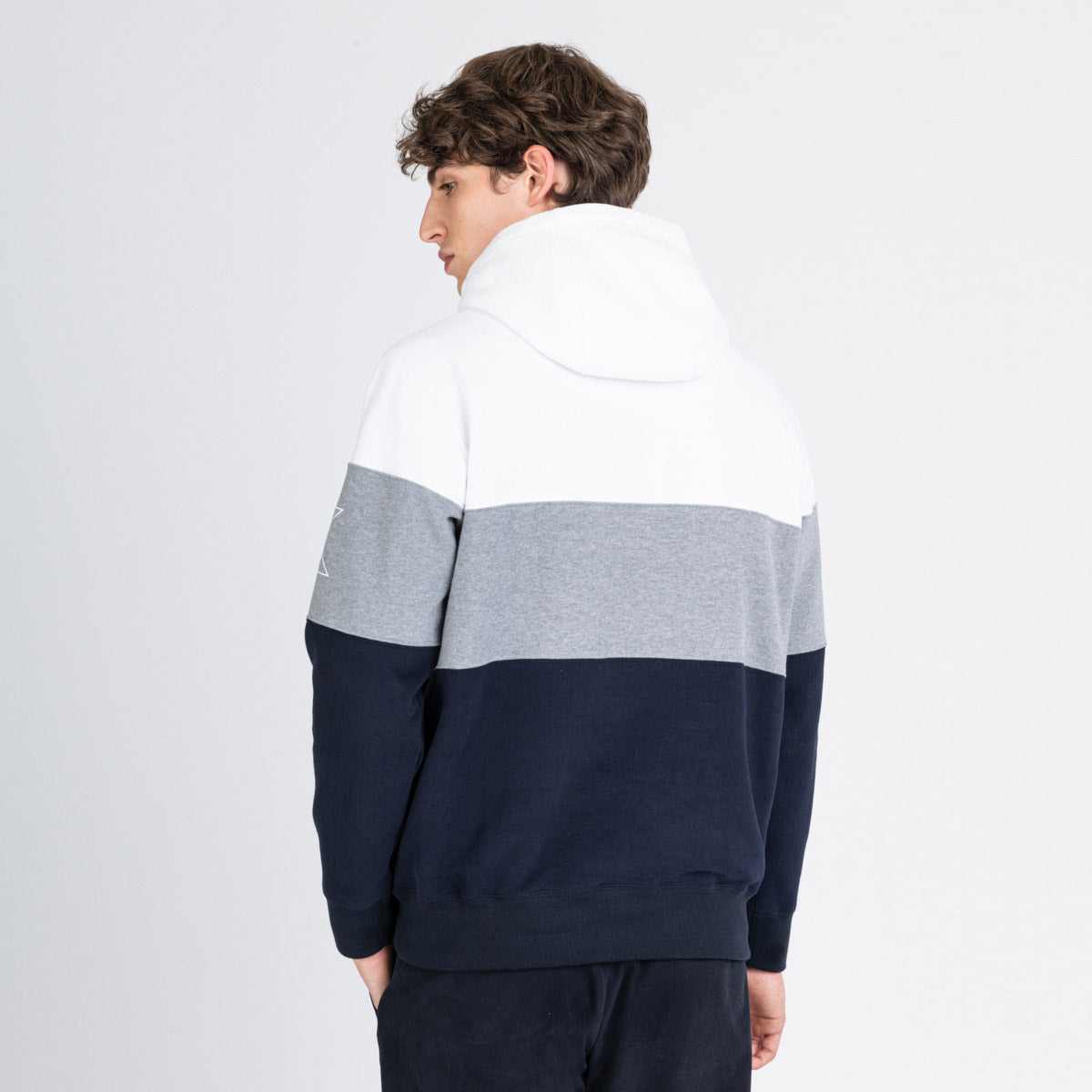 Paul & Shark - Block Hoodie in Navy/Grey/White