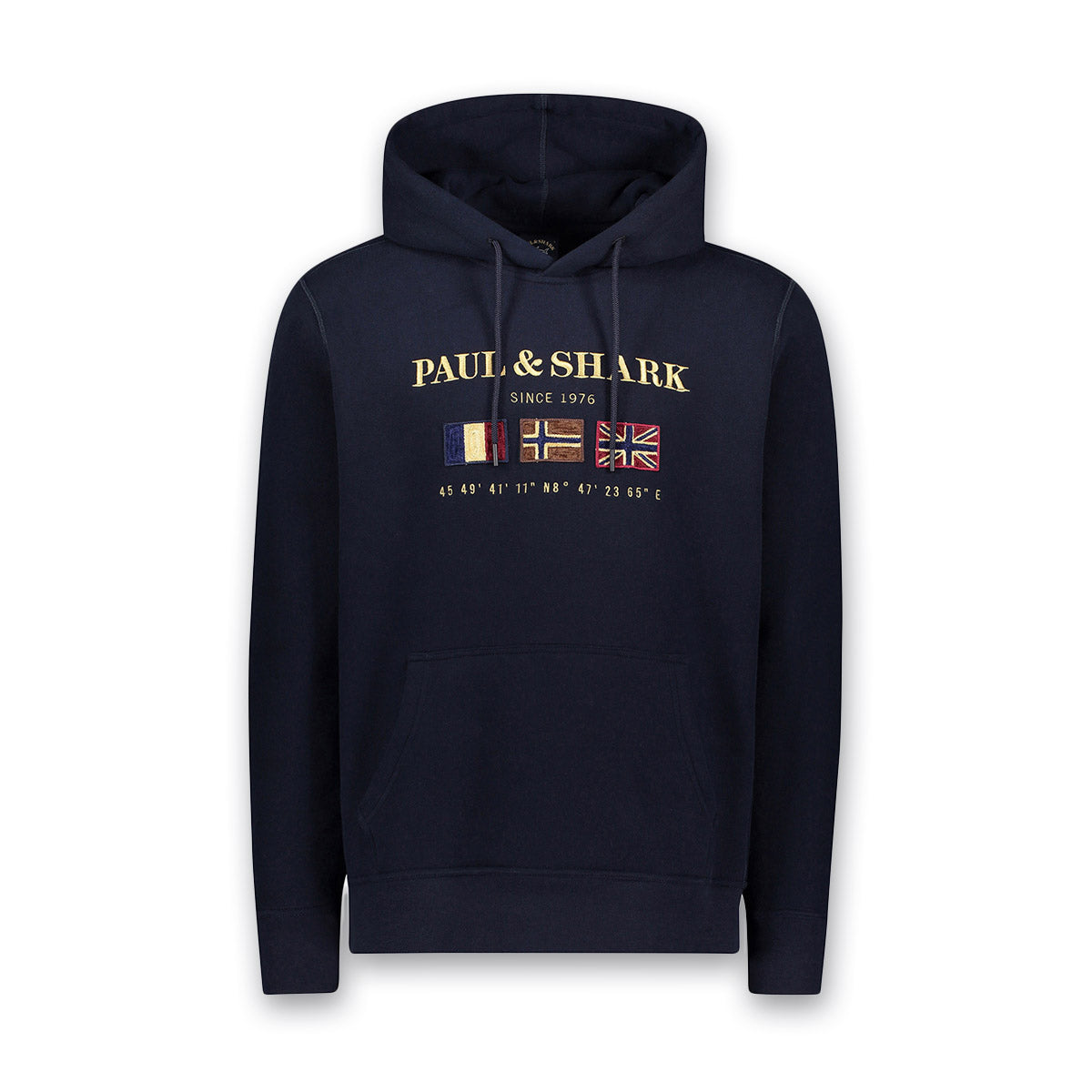 Paul & Shark - Tri Flag Hoodie in Navy