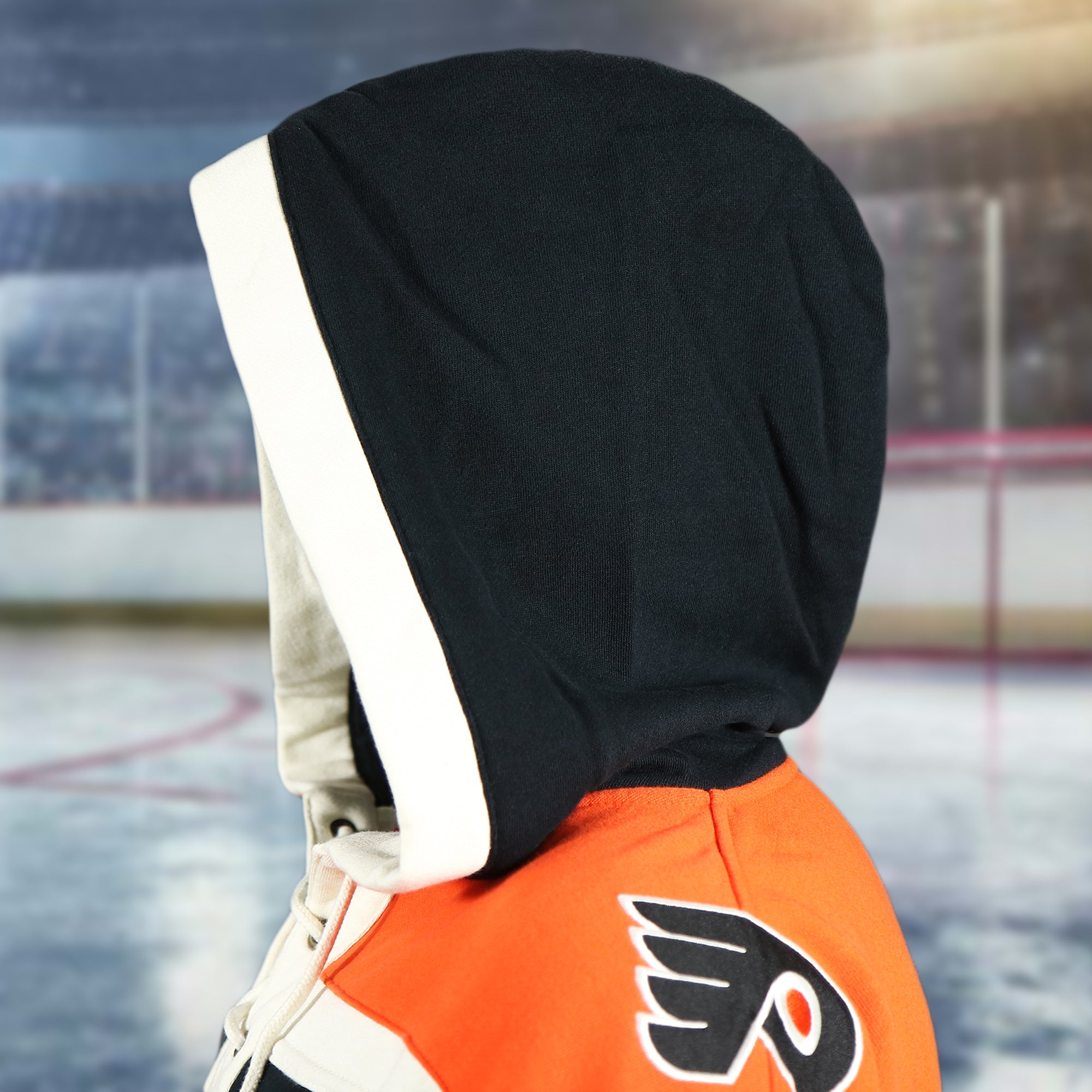 Philadelphia Flyers Premium Applique Black/Orange/Cream Lacer Hoodie