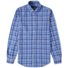 Polo Ralph Lauren Custom Fit Button Down Check Oxford ShirtDeep Blue