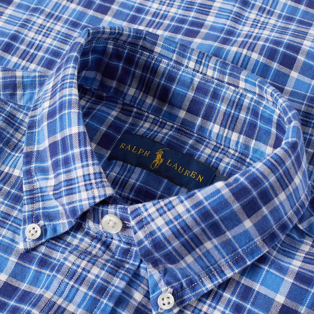 Polo Ralph Lauren Custom Fit Button Down Check Oxford ShirtDeep Blue