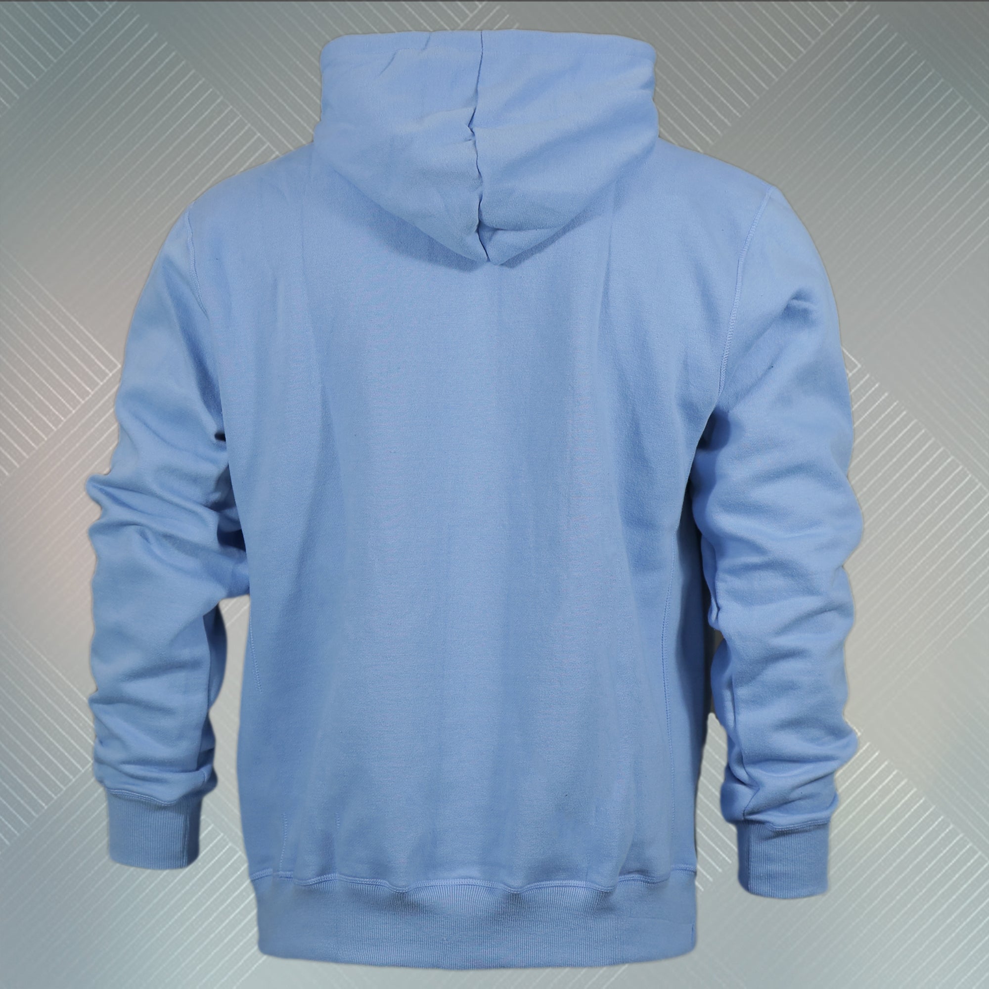 Powder Blue Unbasic Fleece Stash Pocket Sunset Park Tapered Pullover Hoodie | Fleece Light Blue Hoodie