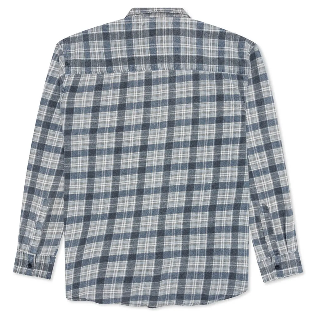 Rebuild by Flannel Shirt Ribbon Shirt - Grey/Ice