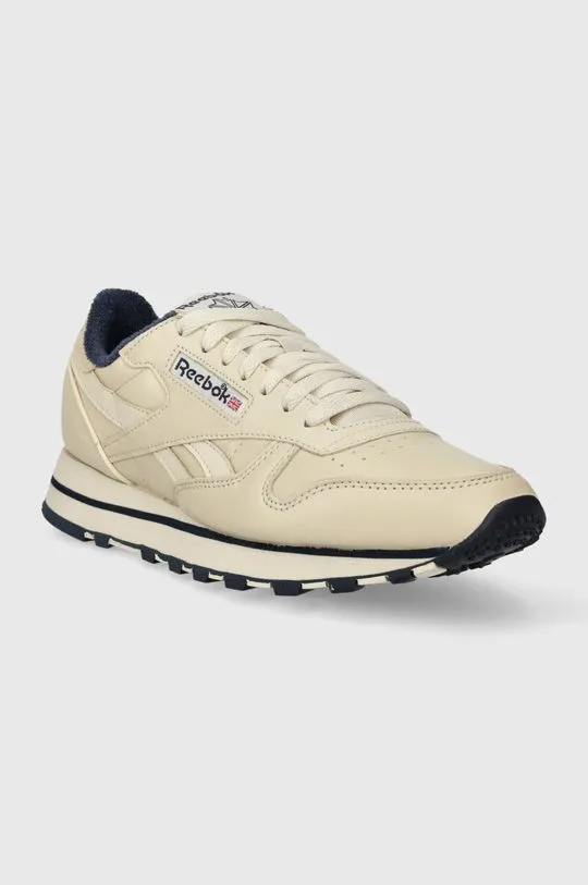 Reebok leather sneakers beige color