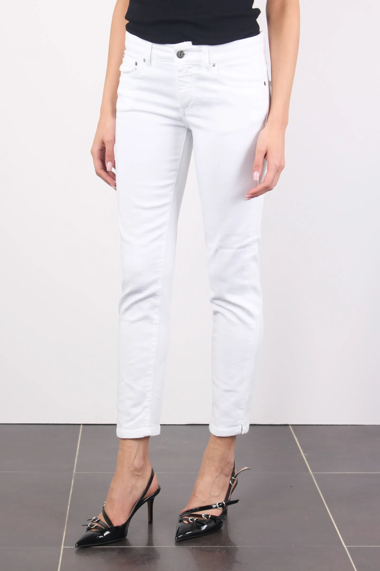 Rose Jeans Capri Bull Bianco