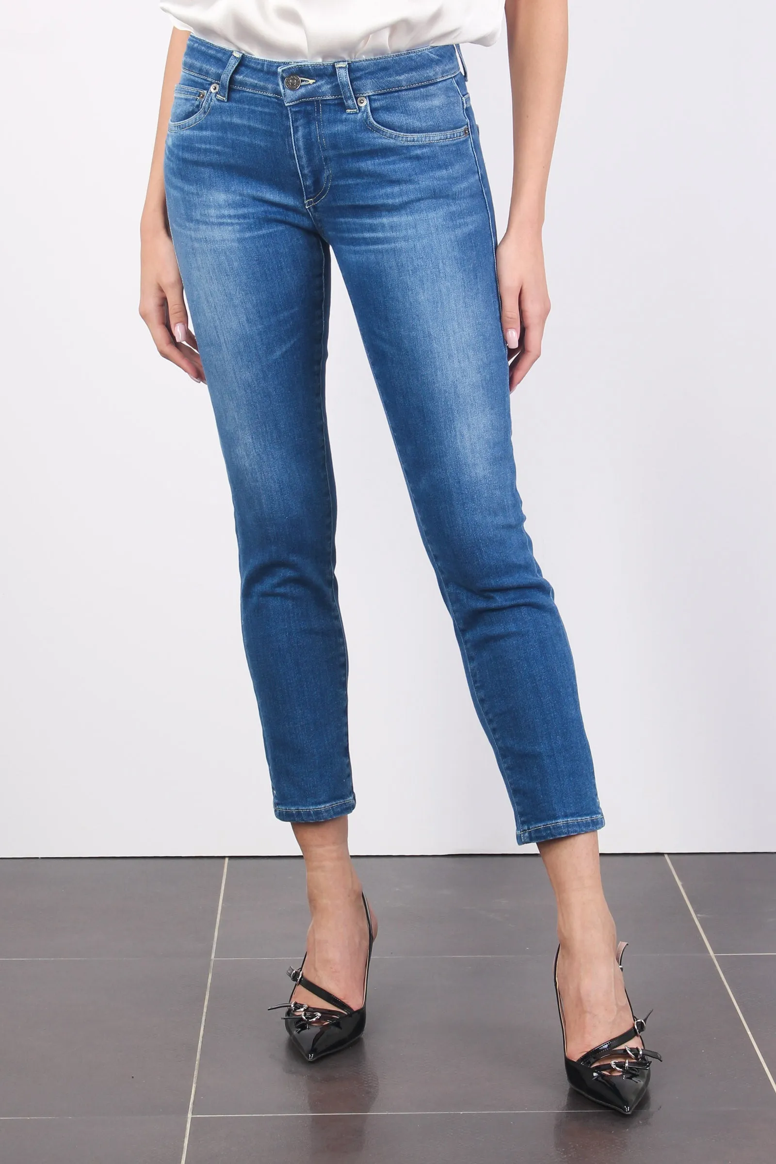 Rose Jeans Capri Denim Scuro