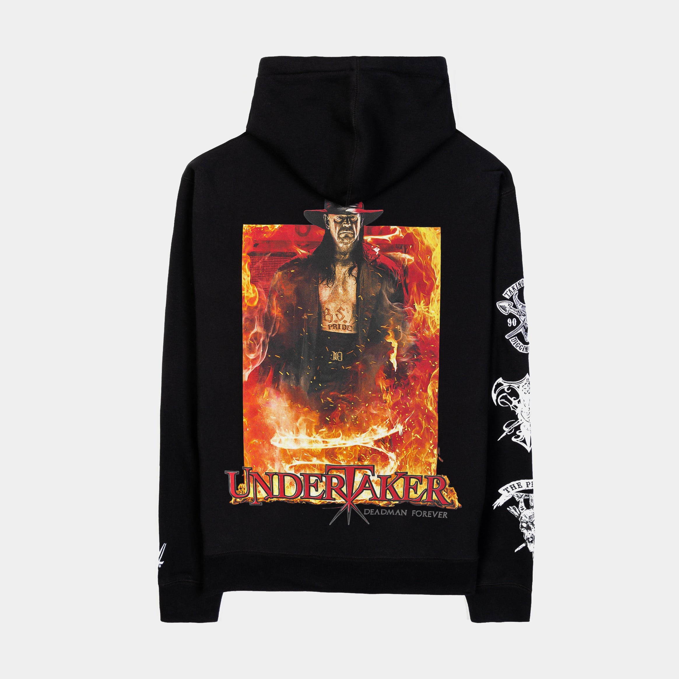 SP x WWE Undertaker Fire Pullover Mens Hoodie (Black/Red)