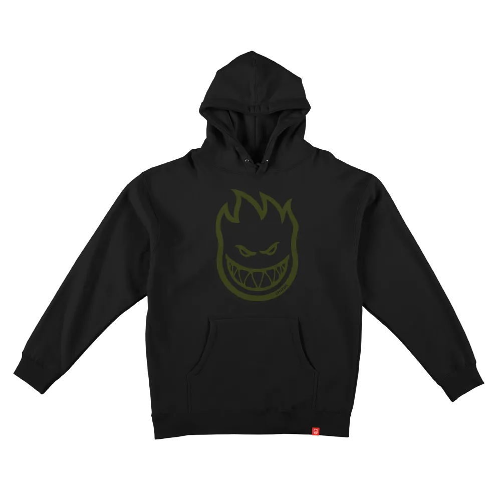 Spitfire Bighead Hoodie Black/Olive