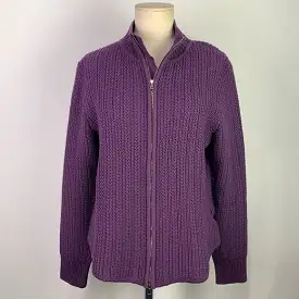 St. Johnpurple knit zip jacket