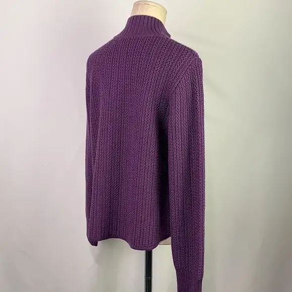 St. Johnpurple knit zip jacket