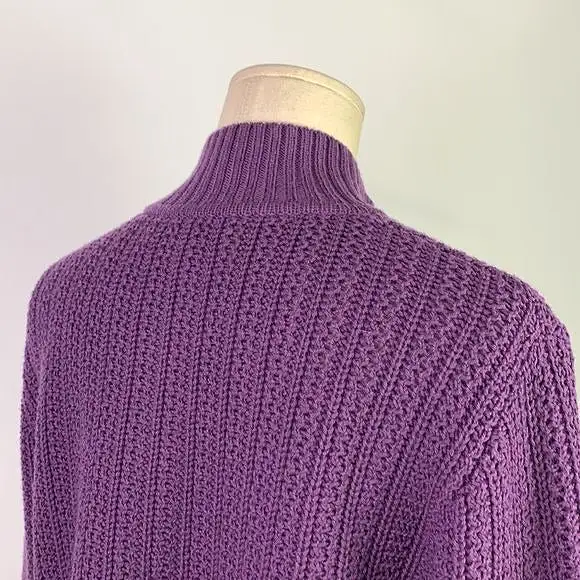 St. Johnpurple knit zip jacket