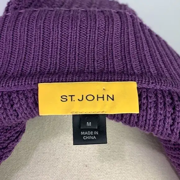 St. Johnpurple knit zip jacket