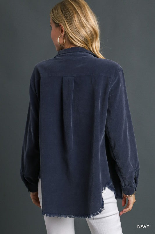 Stone Wash Chest Pocket Jacket