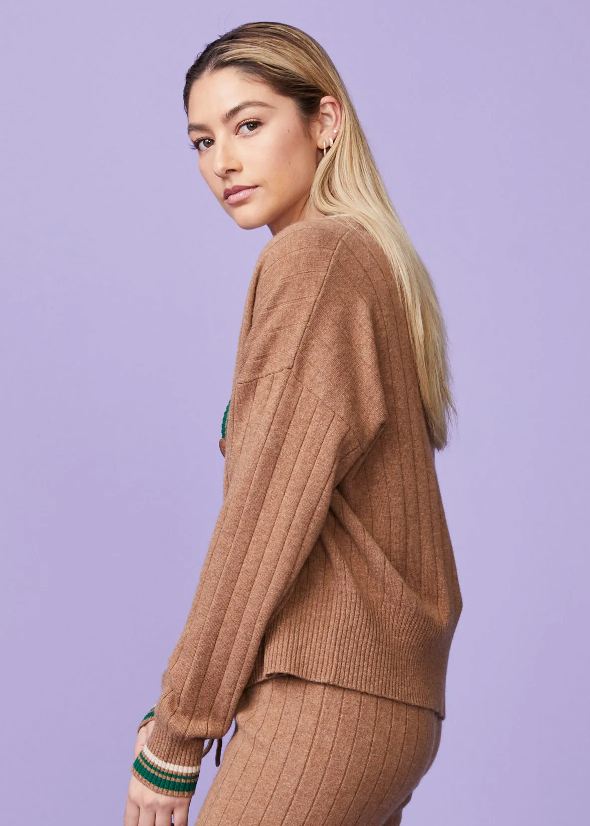 Sweater Rib Oversized Cardigan