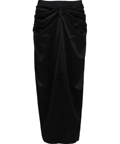 The Summer Edit Women's Arielle Silk Skirt - Black