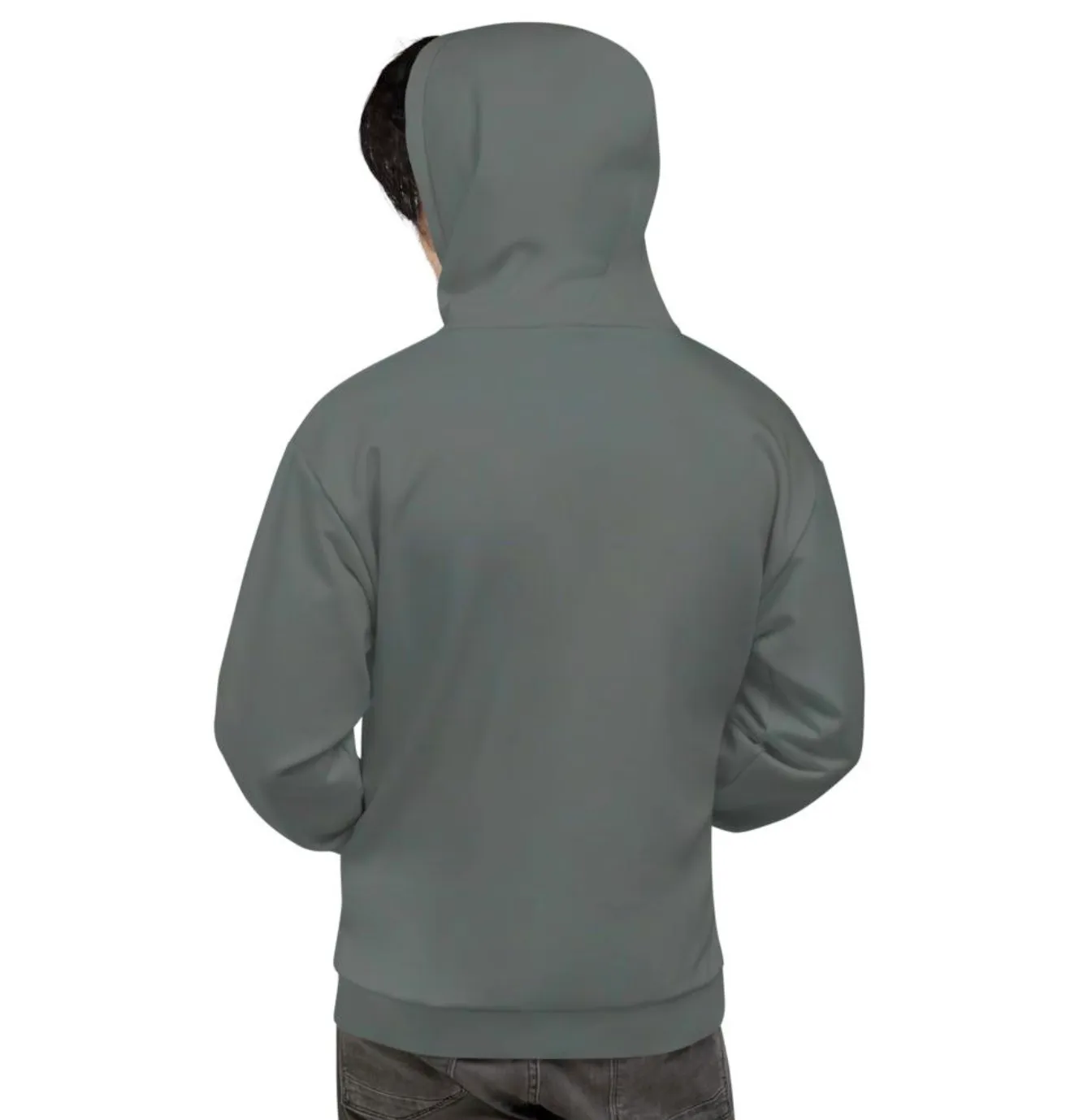 UNISEX DUO TONE SKATE-EASY BASIC HOODIE - DARK GREY/ HUE