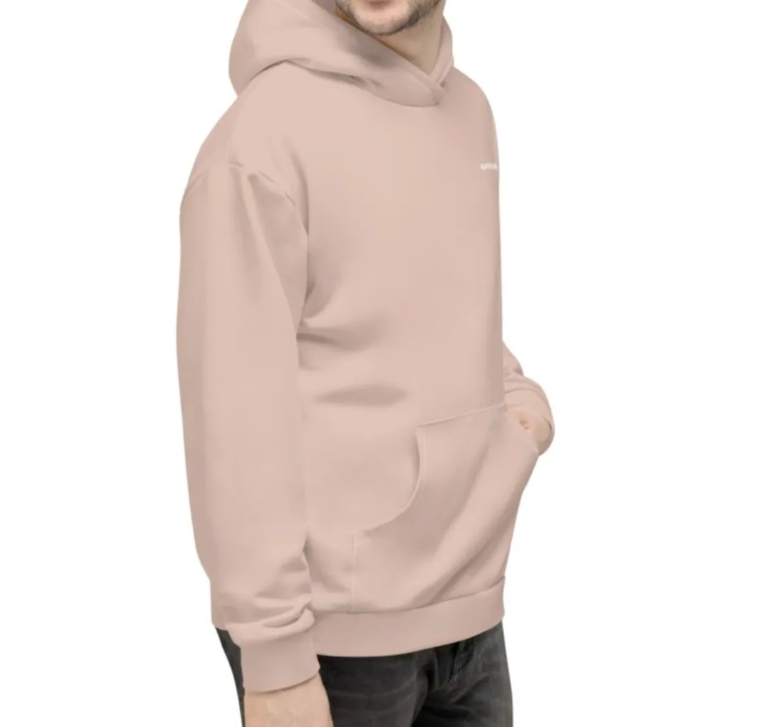 UNISEX SKATE-EASY BASIC LOGO HOODIE - PALE PINK