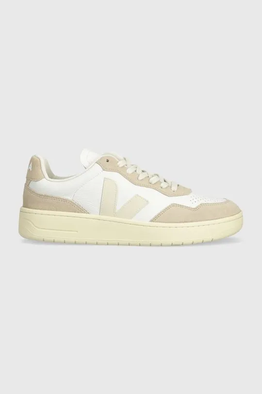 Veja leather sneakers V-90 beige color