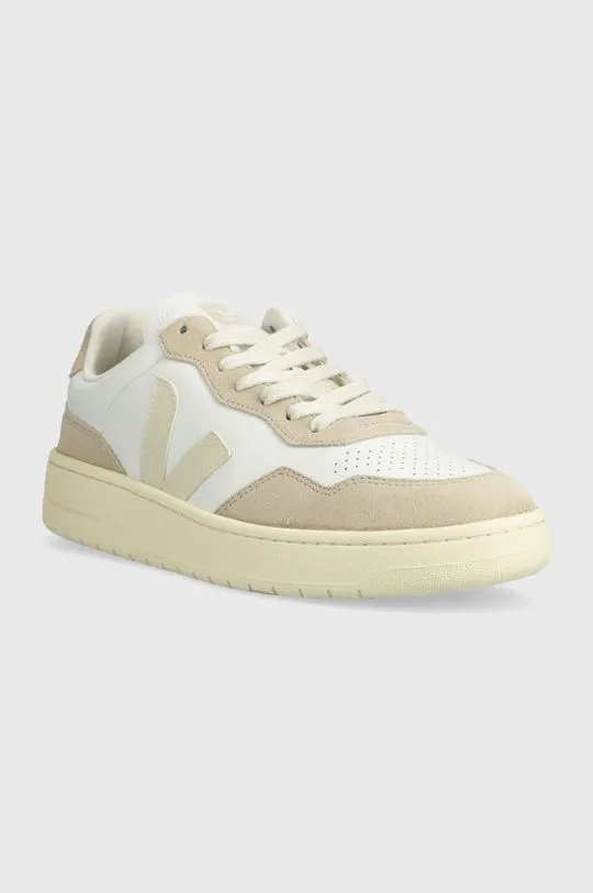 Veja leather sneakers V-90 beige color