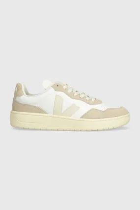 Veja leather sneakers V-90 beige color