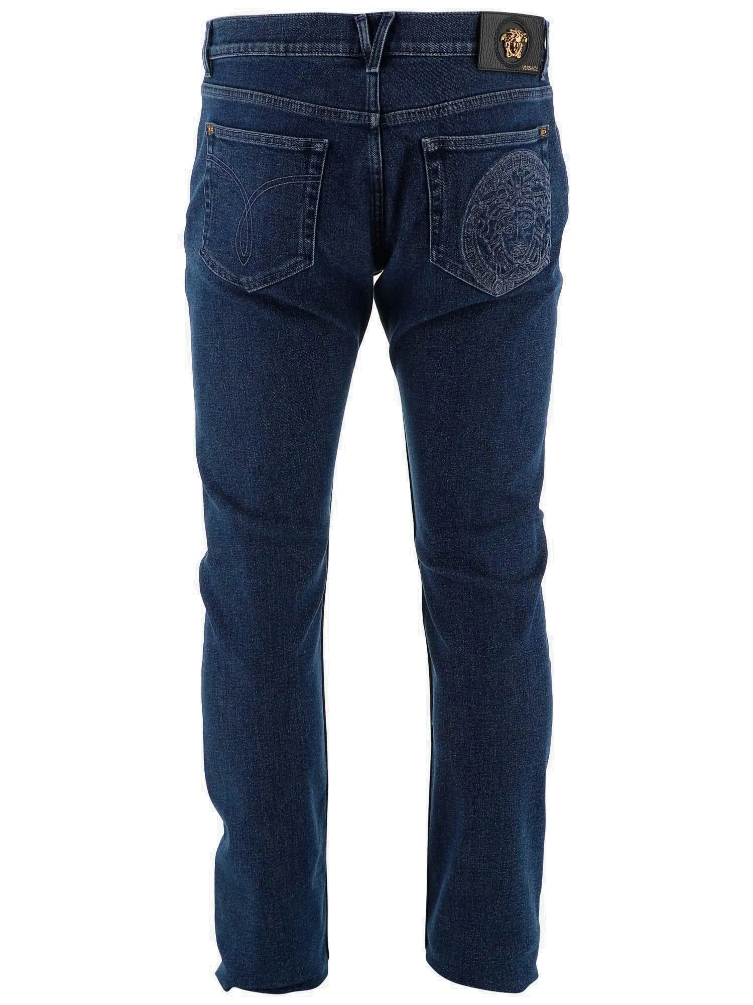 Versace Medusa Embroidered Mid-Rise Jeans