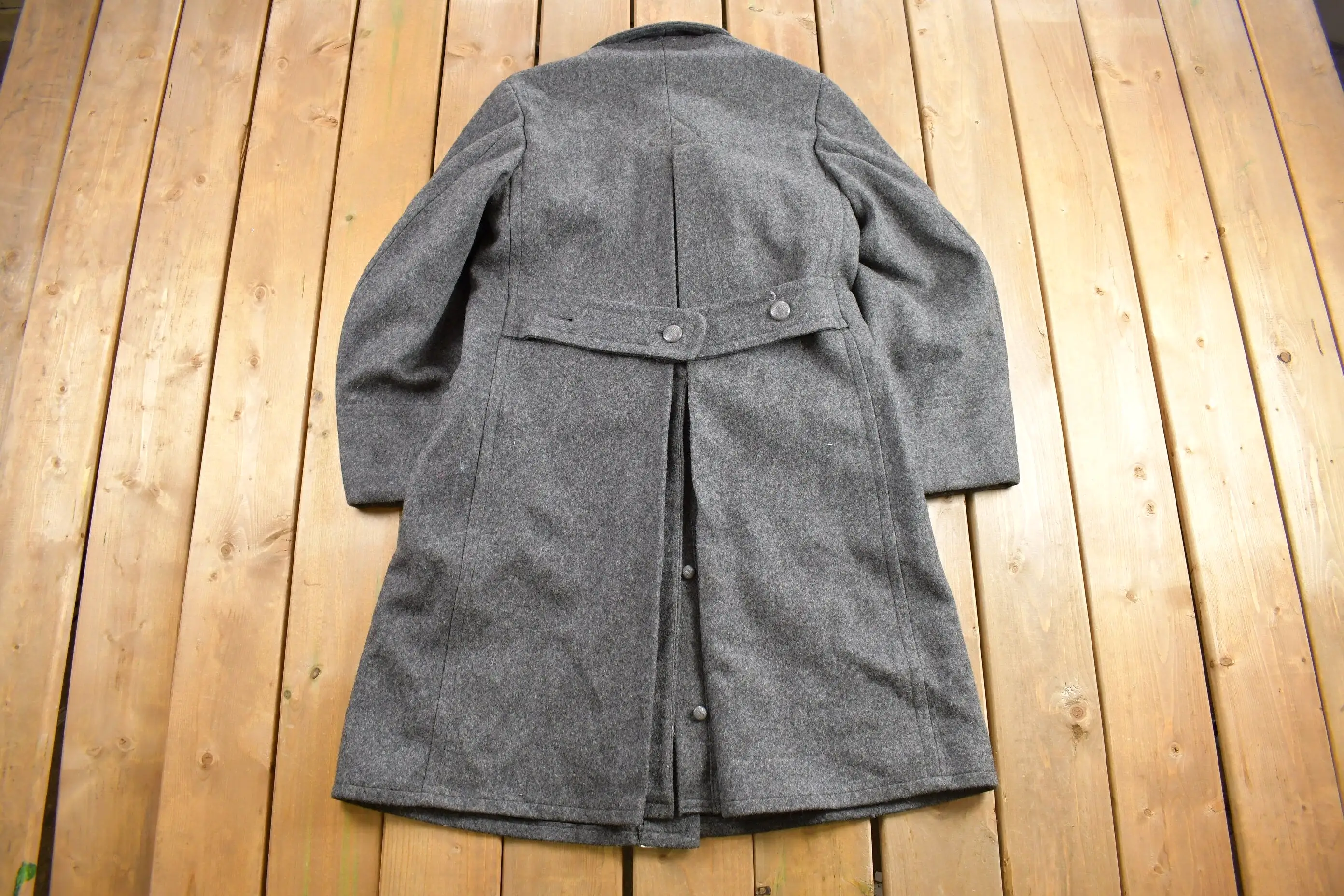 Vintage 1963 Danish Military Wool Over Coat / Wool Jacket  / 60s Jacket / Danish Military / Winter / Cozy Trench Coat / 60s / KL