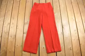 Vintage 1970's Act III Polyester Wool Trousers Size 26 x 27 / Made in USA / Red Pants / 70s / 80s / Pleated / Fashion / Vintage 