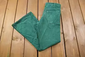 Vintage 1970s Green Bell Denim Bottoms 30 x 29 / Women's 70s Fashion / Made in USA / Rare Vintage / Streetwear Fashion / Vintage