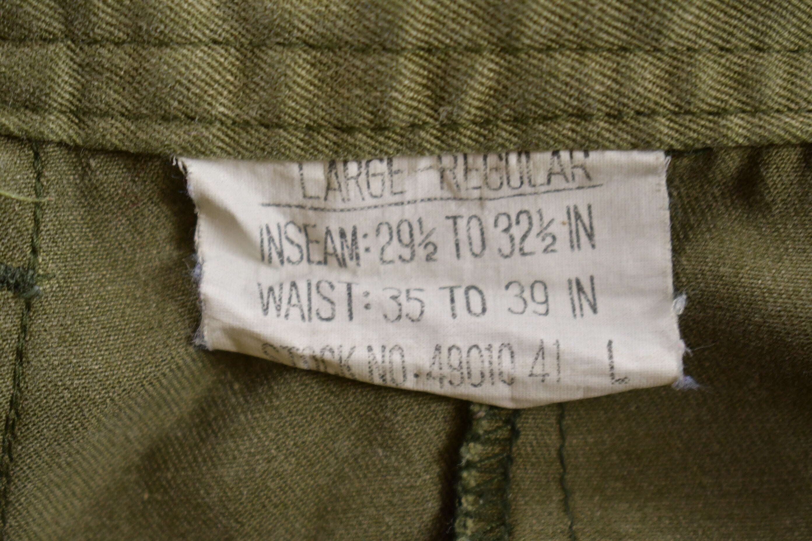 Vintage 1970s US Military Wool Trousers Size 35 - 39 x 28 / True Vintage / Army Pants / Military Pant's / Militaria