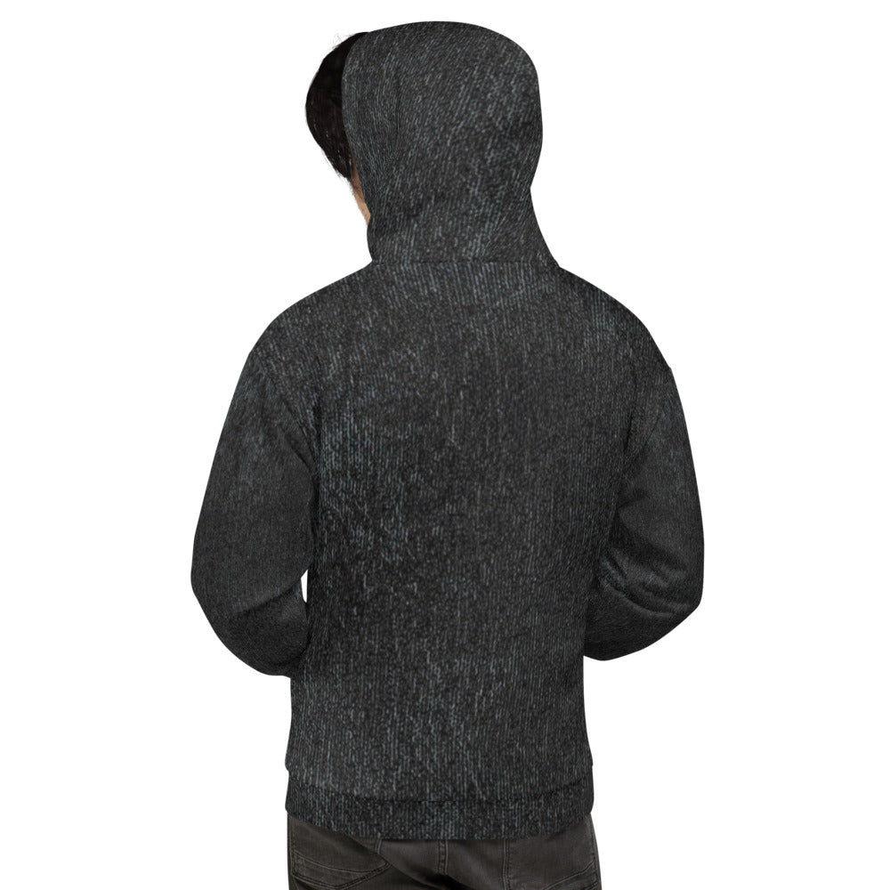 WASHED-EFFECT SKATE-EASY HOODIE - BLACK