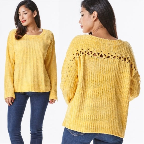 Yellow Chenille Sweater