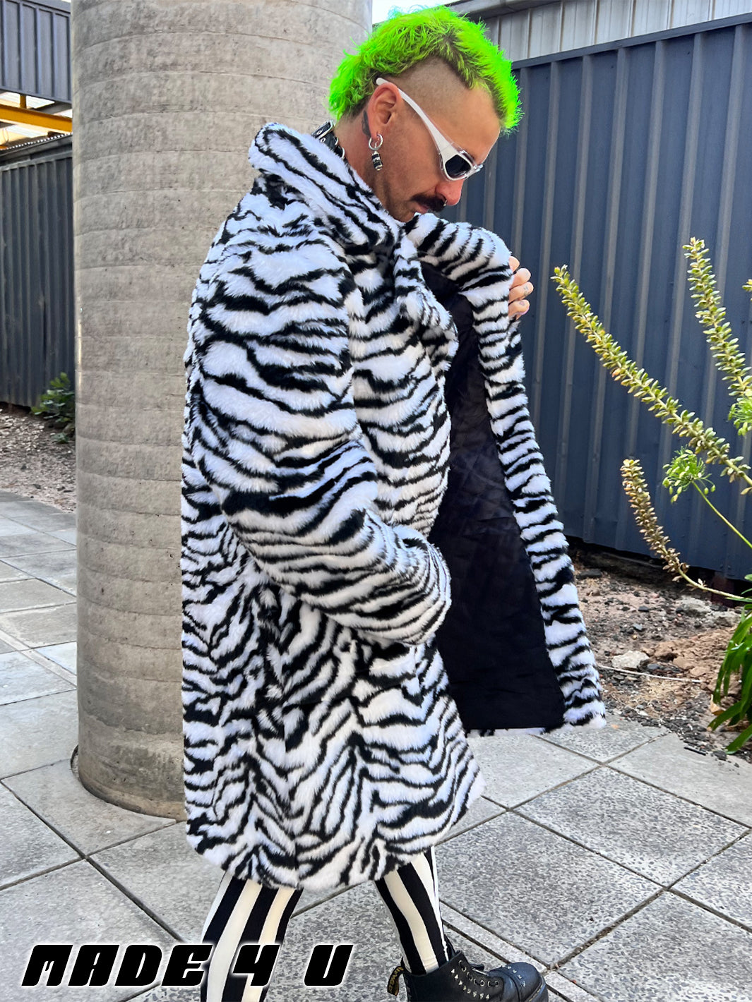 ZEBRA FAUX FUR JACKET  MADE 4 U 