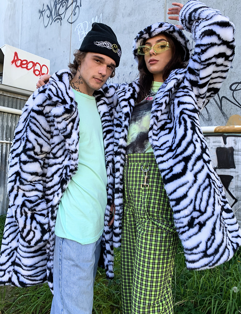 ZEBRA FAUX FUR JACKET  MADE 4 U 